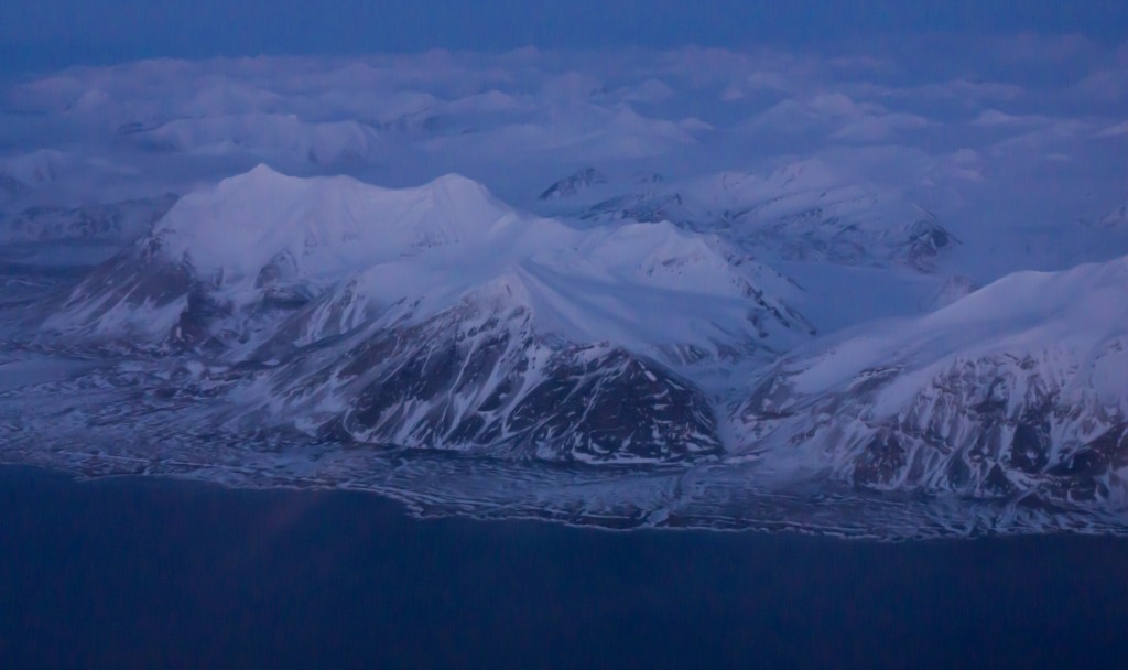 flying over Svalbard