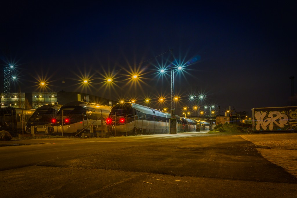 Parked trains