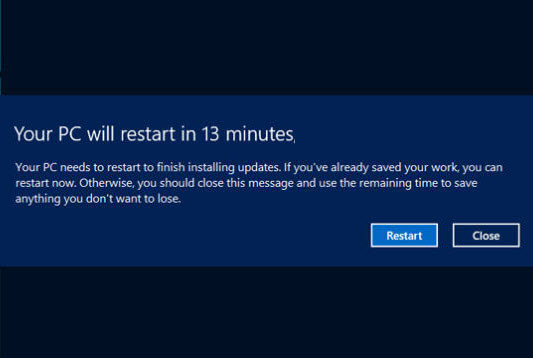 Avoid Windows Update Restarting Automatically